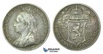 J01, Cyprus, Victoria, 4 1/2 Piastres 1901, Silver, Original Toning!