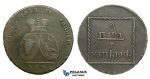 J11, Moldavia & Wallachia, 2 Para/3 Kopeks 1773, Copper (from Turkish canons) Nice & Rare!