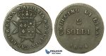 J51, Italy, Florence, Carlo Ludovico and Maria Luisa, 2 Soldi 1804, Nice & Rare!