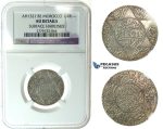 J69, Morocco, Abd al­ Aziz, 1/4 Rial AH1321, Berlin, Silver, NGC AU Det.