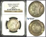 J91, East India Company, Victoria, Rupee 1840 (B&C) SW 3.33, 28 Berries, Silver, NGC MS64