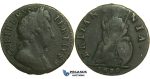 K28, Great Britain, William III, Farthing 1699, F-VF