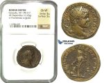 K92, Roman Empire, Caracalla (198-217 AD) AE Dupondius (12.65g) 210-213 AD, Rome, NGC Ch VF