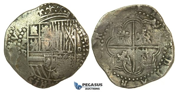 K95, Bolivia, Philip II, Cob 8 Reales ND (Great Module) Essayer P-B, Potosi, Silver (27.42g) No Corrosion