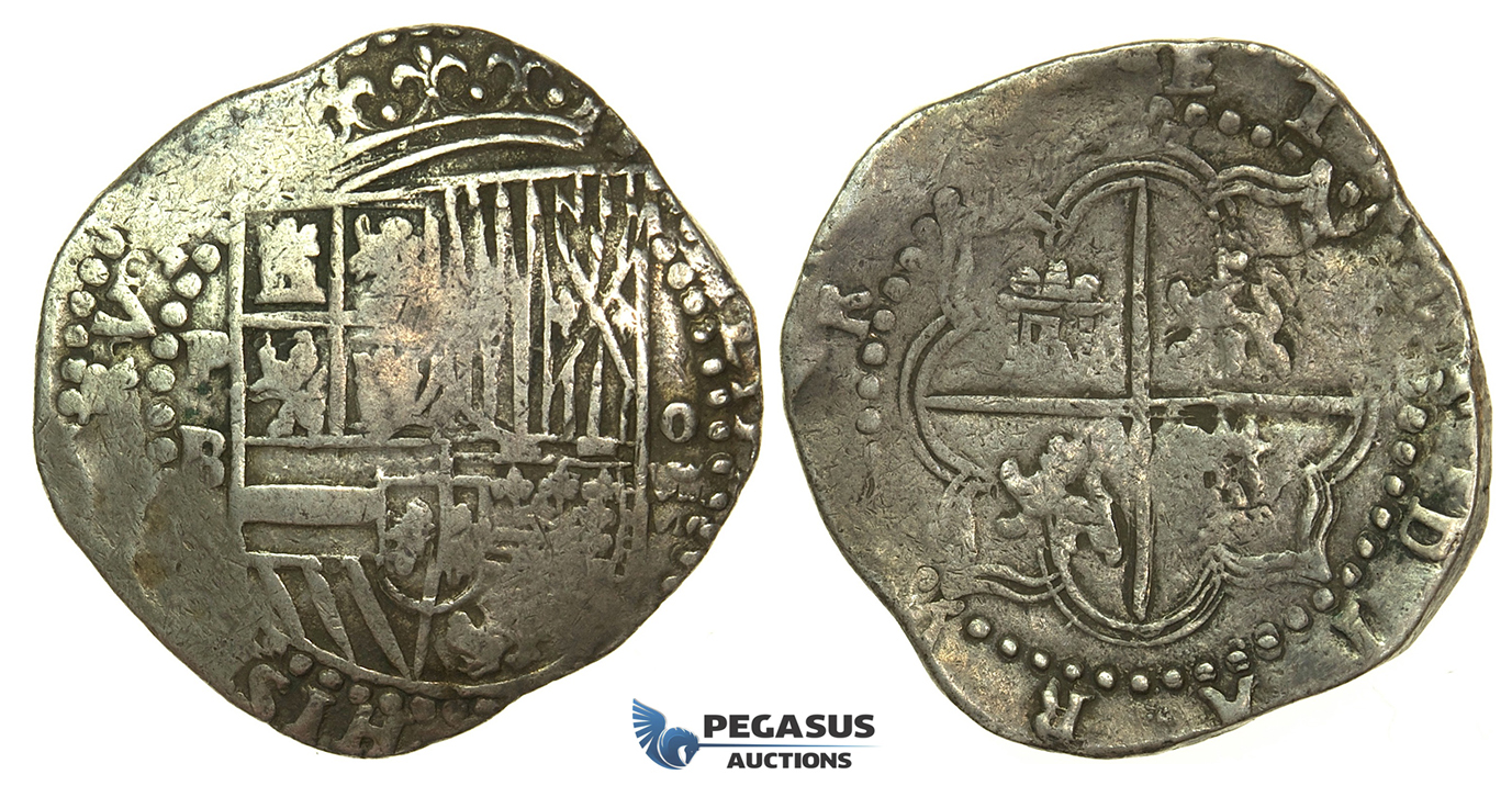 K95, Bolivia, Philip II, Cob 8 Reales ND (Great Module) Essayer P-B, Potosi, Silver (27.42g) No Corrosion