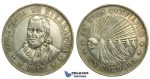 L09, Nicaragua, 1 Cordoba 1912-H, Silver, Toned High Grade!