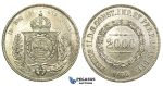 L32, Brazil, Pedro II, 2000 Reis 1855, Silver, Cleaned High Grade!