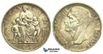 L51, Italy, Vittorio Emanuele III, 5 Lire 1937-R, Rome, Silver
