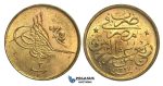 L73, Ottoman Empire, Egypt, Mehmed Resad, 1/40 Qirsh AH1327/3-H, Heaton, Mint State!