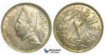 L74, Egypt, Fuad, 2 Milliem 1929, Mint State!