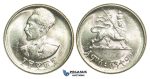 L75, Ethiopia, Haile Selassie, 50 Cents EE1936, Silver, Mint State