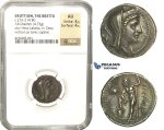 L79, Italy, Bruttium, The Brettii, AR Drachm (4.73g) ca. 216-214 BC (Second Punic War) Dark Patina, Rare! NGC AU