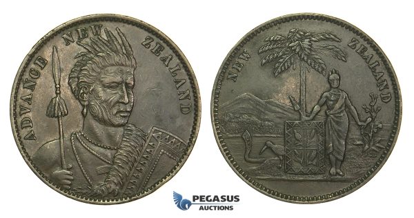 L94, New Zealand, Christchurch, Milner & Thompson, musical instrument dealers. CU Penny Token ND