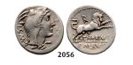 Lot: 2056. Roman Republic, L. Thorius Balbus (105 BC) Denarius, Rome, Silver (3.80g)