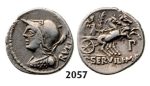 Lot: 2057. Roman Republic, Servilius M.f Rullus (100 BC) Denarius, Rome, Silver (3.96g)
