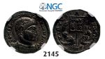 Lot: 2145. Roman Empire, Constantine I, 307-337 AD, Æ3 (Nummus) (Struck 320 AD) Siscia, Billon (2.32g), NGC MS