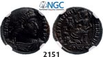 Lot: 2151. Roman Empire, Constantine I, 307-337 AD, Æ3 (Nummus) (Struck 329 AD) Constantinople, Billon (3.27g), NGC Ch XF
