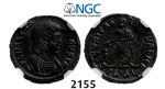 Lot: 2155. Roman Empire, Helena. Augusta, 324-328/30 g, Æ3 (Nummus) (Struck 326-328) Thessalonica, Billon (1.86g), NGC MS