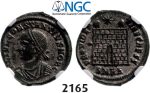 Lot: 2165. Roman Empire, Constantine II as Caesar, 337-361 AD, Æ3 (Nummus) (Struck 338-339 AD) Heraclea, Billon (3.09g), NGC AU