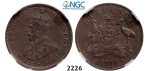 Lot: 2226. Australia, George V, 1910-1936, Sixpence, 1918-M, Melbourne, Silver, NGC XF45
