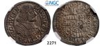 Lot: 2271. Austria, Olmutz, Karl II von LiechtensteinCastelcorn, 1664-1695, 3 Kreuzer 1670, Silver, NGC MS62