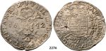 Lot: 2276. Belgium, Flandern, Philip IV. Of Spain, 1621-1665, Patagon 1642, Bruges, Silver