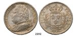 Lot: 2392. France, Louis XVIII, 1814-1815/1815-1824, 5 Francs 1814-M, Toulouse, Silver