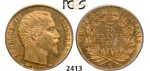 Lot: 2413. France, Napoleon III, 1852-1870, 5 Francs 1854-A, Paris (Plain edge) GOLD , PCGS MS64