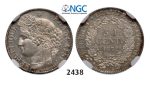 Lot: 2438. France, Third Republic, 1871-1940, 50 Centimes 1872-A, Paris, Silver, NGC MS62