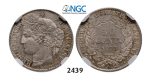 Lot: 2439. France, Third Republic, 1871-1940, 50 Centimes 1873-A, Paris, Silver, NGC MS63