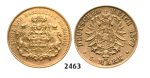 Lot: 2463. Germany, Empire, local coinage, Hamburg, 5 Mark 1877-J, Hamburg, GOLD