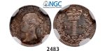 Lot: 2483. Great Britain, Victoria, 1837-1901, Penny 1874, London, Silver, NGC MS66