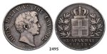 Lot: 2495. Greece, Othon, 1832-1862, 5 Drachmai 1833-A, Paris, Silver