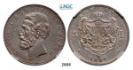 Lot: 2808. Romania, Carol I, 1866-1914, 5 Lei 1881-B, Bucharest, Silver, NGC AU53