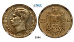 Lot: 2846. Romania, Carol II, 1930-1940, 20 Lei 1930-H, Heaton, Birmingham, Nickel-Brass, NGC PF65