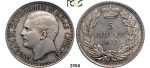 Lot: 2980. Serbia, Milan I. Obrenovic, 1868-­1889, 5 Dinara 1879, Vienna, Silver, PCGS MS63