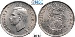 Lot: 3016. South Africa, Union of South Africa, George VI, 1936-­1952, 2­ 1/2 Shillings 1942, Pretoria, Silver, NGC MS62