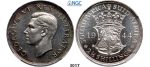 Lot: 3017. South Africa, Union of South Africa, George VI, 1936-­1952, 2­ 1/2 Shillings 1944, Pretoria, Silver, NGC PF62