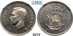 Lot: 3019. South Africa, Union of South Africa, George VI, 1936-­1952, 2­ 1/2 Shillings 1947, Pretoria, Silver, NGC PF63
