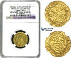 M30, Transylvania, Gabriel Bathori, Ducat 1610 C-V, Klausenburg, Gold (3.53g) Rare! NGC AU Det.