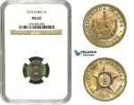 M89, Cuba, 1 Centavo 1916, NGC MS65