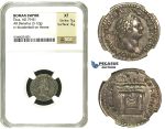 N70, Roman Empire, Titus (79-81 AD) AR Denarius (3.12g) Struck 80 AD, Rome, Thunderbolt, NGC XF 5/5, 4/5