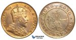 O101, Hong Kong, Edward VII, Cent 1905-H, Heaton, High Grade!