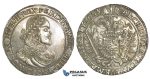 O13, Hungary, Ferdinand III, Taler 1653 K-B, Kremnitz, Silver (28.37g) Mint luster, High Grade! Rare condition!