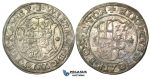 O150, Baltic Livonian Order, Riga, Henry of Galen and William of Brandenburg, 1/2 Mark 1554, Riga, Silver, Ex. Kieler Collection