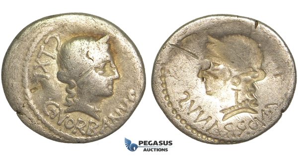 O51, Roman Republic, C. Norbanus (83 BC) AR Denarius (3.58g) Rome (Incuse strike)