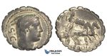 O54, Roman Republic, L. Procilius (80 BC) AR Denarius Serratus (3.83g) Rome, Juno Sospita