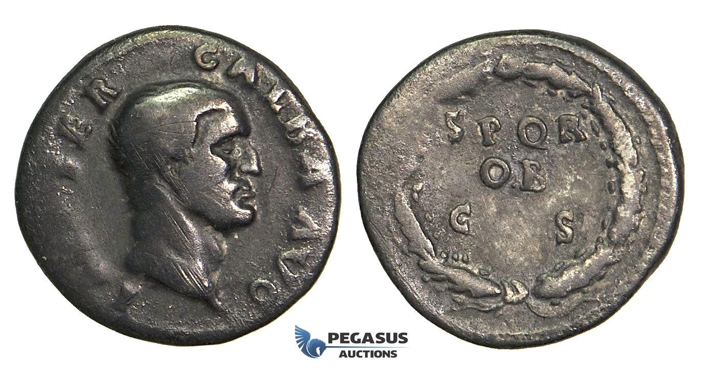 O62, Roman Empire, Galba (68-69 AD) AR Denarius (3.20g) Rome, SPQR, Rare!