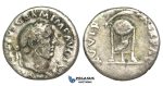 O65, Roman Empire, Vitellius (69 AD) AR Denarius (2.94g) Rome, Dolphin, Rare!