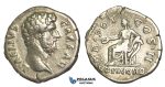O72, Roman Empire, Aelius Caesar (136-138 AD) AR Denarius (2.97g) Struck under Hadrian 107 AD, Rome, Rare!